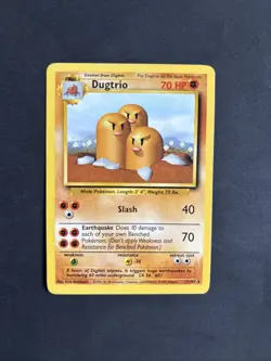 Pokemon TCG Dugtrio Base Set 19/102 Regular Rare Non Holo WOTC 1999 - LP - Image 1