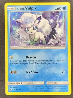 Pokemon Alolan Vulpix 21/145 GRI Guardians Rising LP/NM - Image 1
