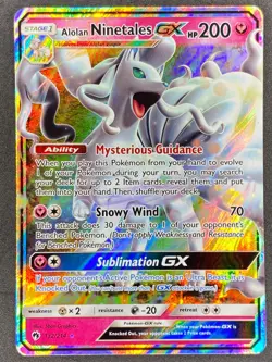 Pokemon Alolan Ninetales GX 132/214 Lost Thunder LP/NM - Image 1