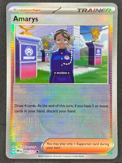 Pokemon Amarys Poke Ball Reverse 093/131 PRE Prismatic Evolutions NM - Image 1