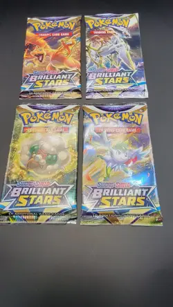 Pokemon Brilliant Stars Booster Pack Art Set 4x Sealed Packs Sword & Shield - Image 2