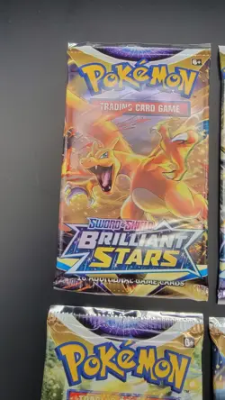 Pokemon Brilliant Stars Booster Pack Art Set 4x Sealed Packs Sword & Shield - Image 3