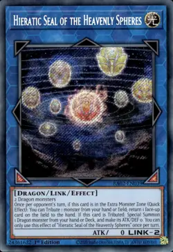 Hieratic Seal Of The Heavenly Spheres - Secret Rare 1st Ed. RA02-EN039 NM YuGiOh - Image 1