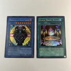 Yugioh Magician Of Black Chaos & Black Magic Ritual PP01 Secret Rare Pair NM/NM - Image 1