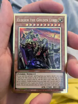 MGED-EN024 Eldlich the Golden Lord Alt Art 1st Edition Premium Gold Rare YuGiOh - Image 1