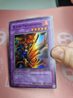 Flame Swordsman (LP) LOB-003 Super Rare Unlim - Image 2