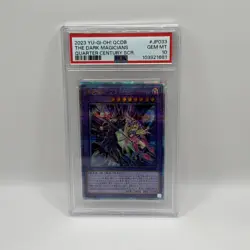 2023 YU-GI-OH! JPN QCDB-QUARTER CENTURY DUELIST BOX THE DARK MAGICIANS PSA 10 - Image 1