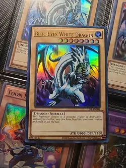 Yu-Gi-Oh! TCG Blue-Eyes White Dragon LOB-en001 [Text Shift Misprint] - Image 1