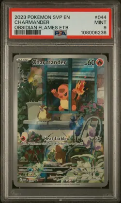 Pokemon Charmander TCG #044 SV Obsidian Flames ETB Promo Card PSA 9 - Image 1