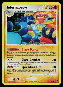 Pokemon Card - Infernape Stormfront 3/100 Holo Rare - Image 1