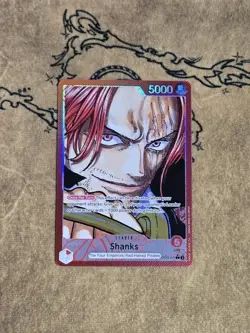 One Piece Card Game Shanks (Parallel) OP09-001 Leader Rare NM English - Image 1