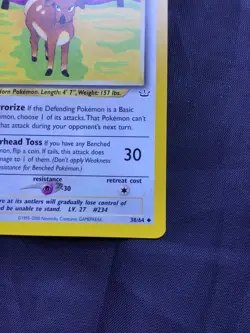 Pokemon Cards: 1st Edition Neo Revelation Uncommon: Stantler 38/64 - Image 4