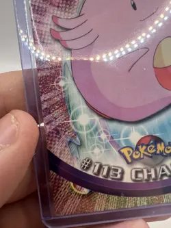 Chansey #113 Topps TV Animation Edition Blue Logo Non Holo Pokemon Card - LP - Image 5