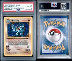 1999 Pokemon Machamp 1st Edition Shadowless Holo Card #8/102 PSA NEW CERT - Image 1