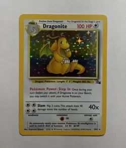 1999 Fossil Set Dragonite Holo #4/62 Rare WOTC Pokemon Card Original NM Mint PSA - Image 1