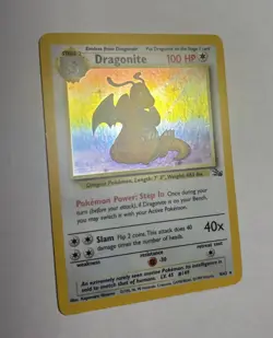 1999 Fossil Set Dragonite Holo #4/62 Rare WOTC Pokemon Card Original NM Mint PSA - Image 2