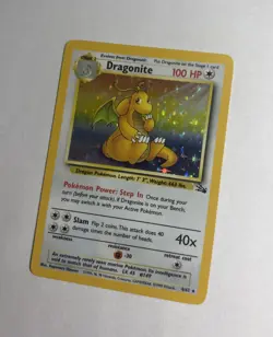 1999 Fossil Set Dragonite Holo #4/62 Rare WOTC Pokemon Card Original NM Mint PSA - Image 3