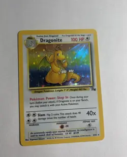 1999 Fossil Set Dragonite Holo #4/62 Rare WOTC Pokemon Card Original NM Mint PSA - Image 4