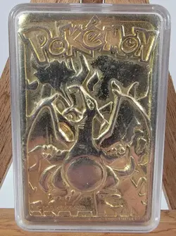 Vintage Pokemon 23K Gold Plated Charizard Trading Card 1999 BK Burger King - Image 1
