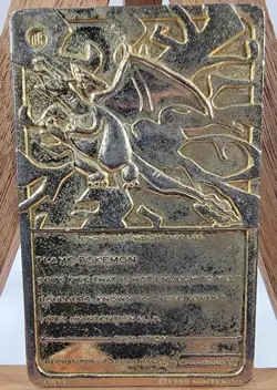 Vintage Pokemon 23K Gold Plated Charizard Trading Card 1999 BK Burger King - Image 3