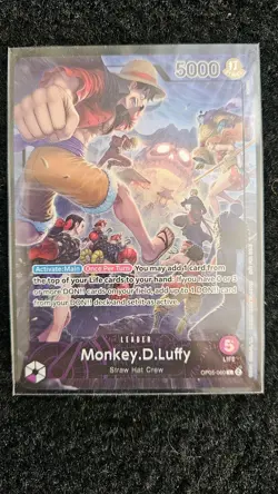 Monkey D Luffy PSA Magazine One Piece Promo Card OP05-060 English NM. Free ship - Image 1