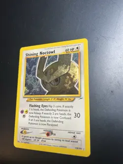 Pokemon TCG Neo Destiny Shining Noctowl Holo Rare Card 110/105 [LP] - Image 2