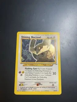 Pokemon TCG Neo Destiny Shining Noctowl Holo Rare Card 110/105 [LP] - Image 5