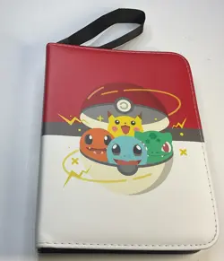 Pokemon-Themed 3-Ring Card Binder & Pages, Pikachu Charmander Squirtle Bulbasaur - Image 2