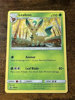 Leafeon SM237 Black Star Promo Non-Holo Pokemon Card - Image 1