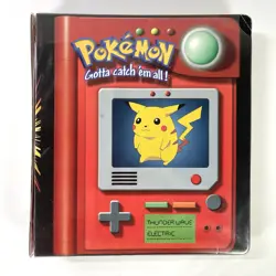 Vintage Pikachu Pokemon Binder With Cards From 1995 English And Japanese Read.. - Image 1