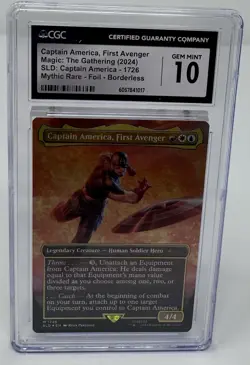 MTG SECRET LAIR DROP SLD FOIL #1726 CAPTAIN AMERICA FIRST AVENGER Gem Mint 10 - Image 1