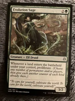 Magic The Gathering MTG - Evolution Sage - War of the Spark - Image 1