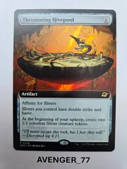 Magic The Gathering MTG #0356 Thrumming Hivepool Extended Art Edge of Eternities - Image 1