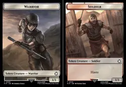 Warrior // Soldier (0010) Token Light Play, English Magic the Gathering MTG Univ - Image 1
