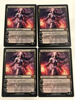 MTG Liliana Vess Planeswalker x4 M10 And M11 Played - Image 1
