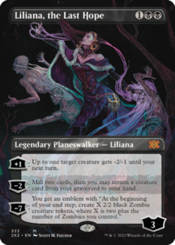 1x Liliana, the Last Hope ~~ Borderless NM-Mint, English Double Masters 2022 MTG - Image 1