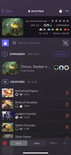 Choco, Seeker Of Paradise Custom High Powered Edh Bant Commander Deck! - Image 1