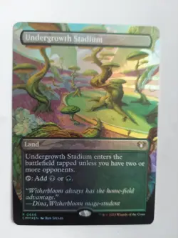 MTG Foil Borderless Commander Masters CMM Undergrowth Stadium MINT - Image 1