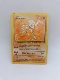 Hitmonlee Fossil Rare 22/62 Pokemon Card WOTC Non Holo Pokemon TCG HP - Image 3