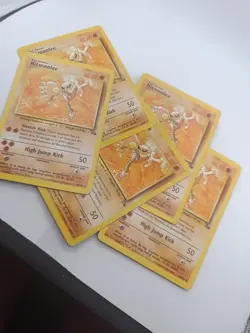 Hitmonlee Fossil Rare 22/62 Pokemon Card WOTC Non Holo Pokemon TCG HP - Image 5