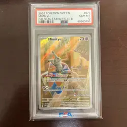 Pokemon Mimikyu Promo Pokemon Centre Stamped 075 PSA 10 Paldean Fates - Image 1