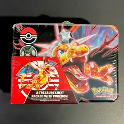Pokemon TCG Fall 2023 Collectors Chest Lunchbox Tin Charizard 6 Booster Packs - Image 1