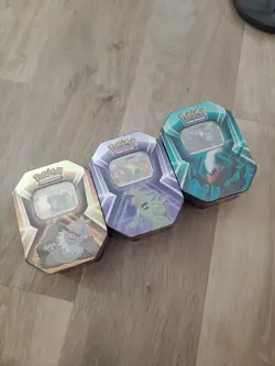 Pokemon TCG Triple Whammy Tins Set Collector Tins (Set of 3) Factory Sealed New - Image 1