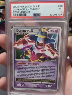Pokemon TCG Dusknoir Lv.X Stormfront Ultra Rare Holofoil #96 Graded PSA 1 POP 2 - Image 1