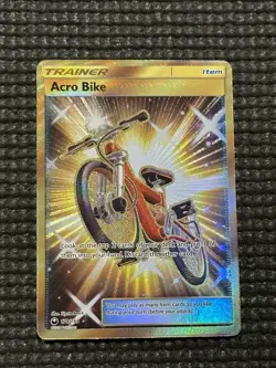 Pokemon Acro Bike 178/168 Celestial Storm Gold Secret Rare Full Art Holo NM - Image 4