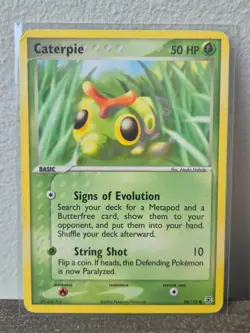 ✨ 2004 Pokemon Caterpie #56/112 EX FireRed & LeafGreen - TCG (LP) - Image 1