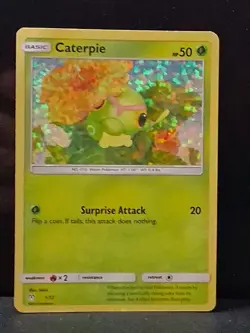 Pokemon TCG Caterpie McDonalds Promos 1/12 Holo Promo Promo Moderate Wear - Image 1