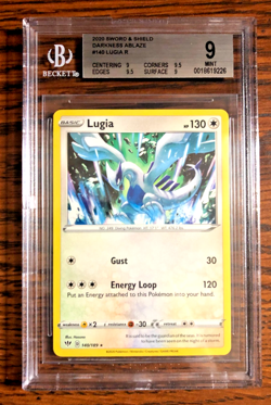 Lugia Regular Rare #140 - BGS MINT 9 - 2020 SWSH Darkness Ablaze - Pokemon TCG - Image 1
