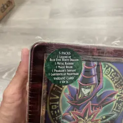 2003 Yugioh Collector Tin, Yugi/Dark Magician, New Sealed - Image 4