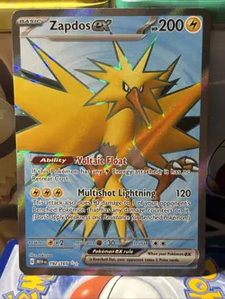 Pokemon TCG Zapdos EX Scarlet & Violet Holo Ultra Rare Card 192/165 - Image 1